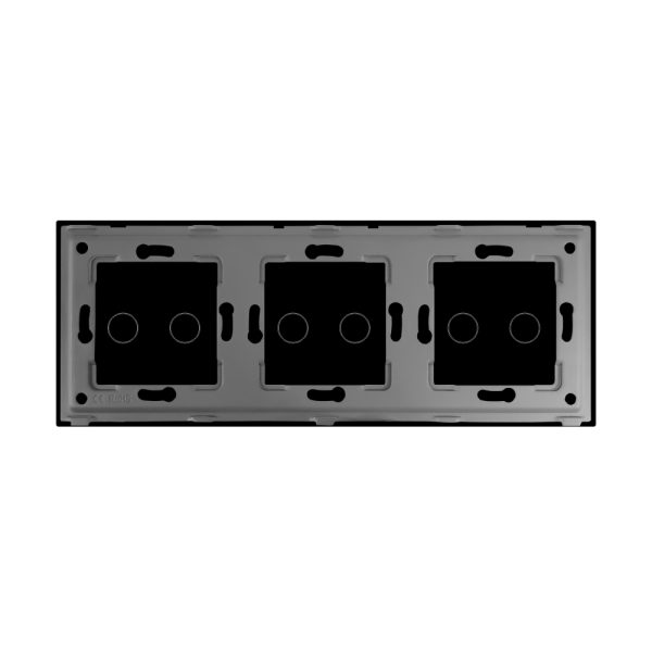 Panou Intrerupator Dublu + Dublu + Dublu cu Touch Din Sticla LUXION