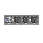 Priza Tripla Schuko + TV + Internet cu Rama Din Sticla LUXION