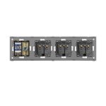 Priza Tripla Schuko + TV + Internet cu Rama Din Sticla LUXION