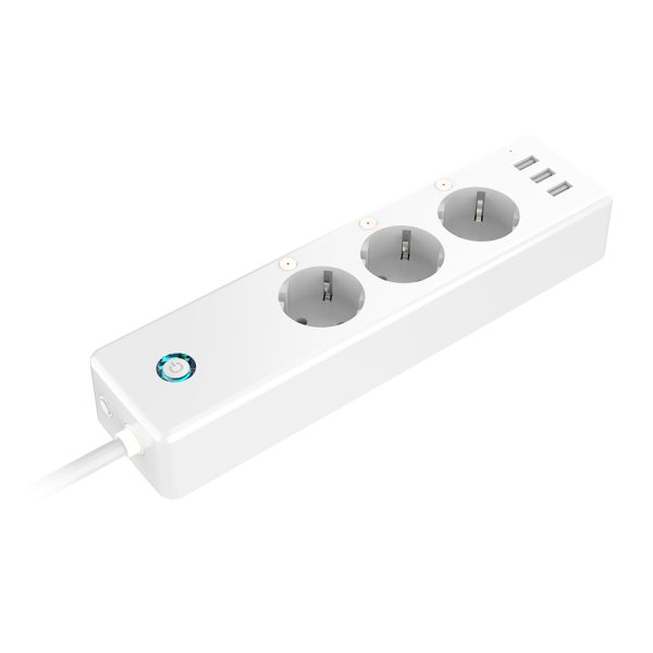 Prelungitor Smart Gosund P1, 3680W, Control prin aplicatie, 3 Prize, 3 Porturi USB