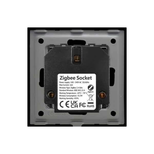 Priza inteligenta pentru perete LUXION Zigbee cu rama din sticla