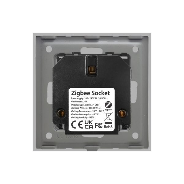 Priza inteligenta pentru perete LUXION Zigbee cu rama din sticla