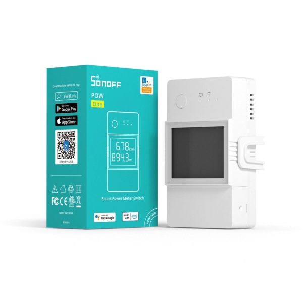 Releu inteligent Wi-Fi Sonoff POW Elite R3, Monitorizare, Control aplicatie, 20A