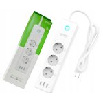 Prelungitor Smart Gosund P1, 3680W, Control prin aplicatie, 3 Prize, 3 Porturi USB