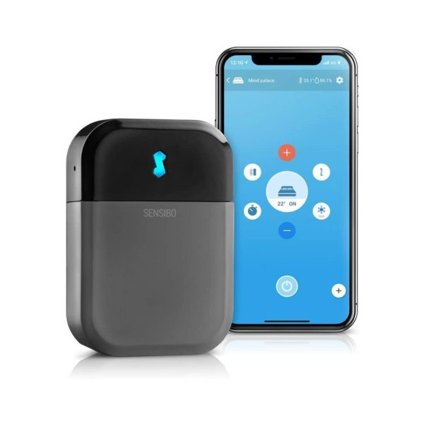 Termostat smart pentru aer conditionat Sensibo Sky 2.0, Senzori temperatura & umiditate, Compatibil cu asistenti vocali