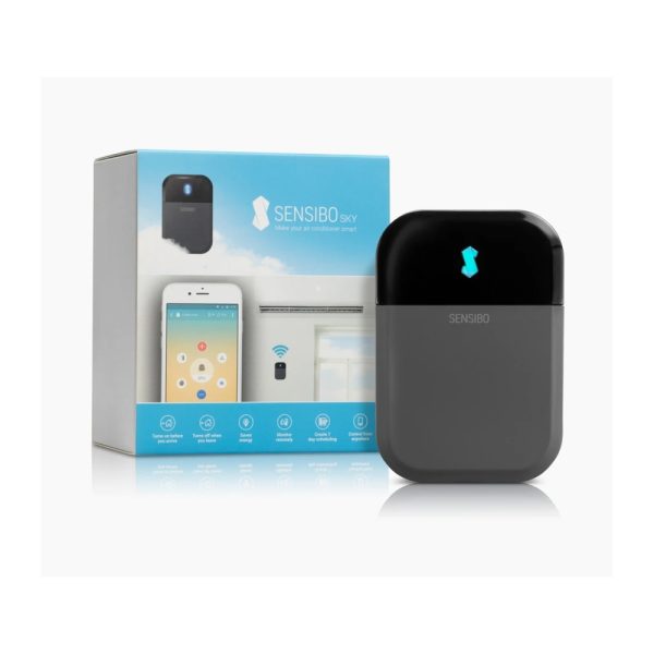 Termostat smart pentru aer conditionat Sensibo Sky 2.0, Senzori temperatura & umiditate, Compatibil cu asistenti vocali
