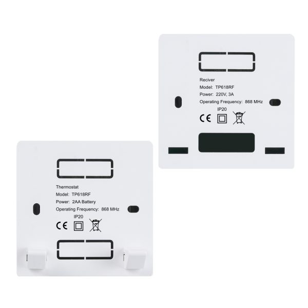 Termostat Luxion TP618RF cu receiver pentru centrala termica pe gaz sau electrica, Display LCD, Memorare