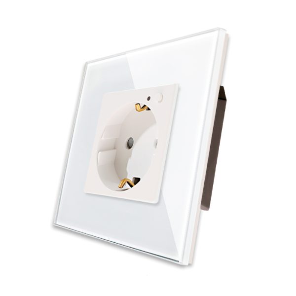Priza inteligenta pentru perete LUXION Zigbee cu rama din sticla