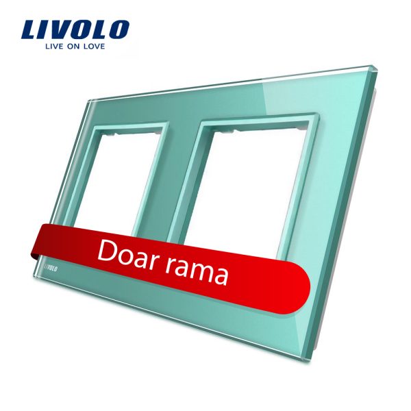 Rama priza dubla Livolo din sticla
