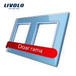 Rama priza dubla Livolo din sticla