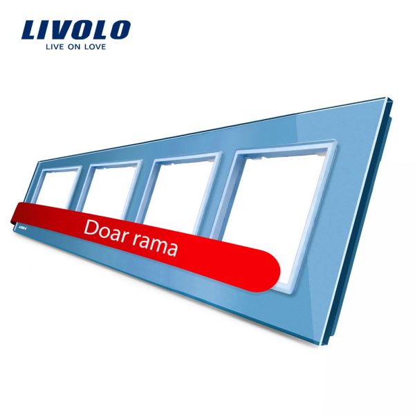 Rama priza cvadrupla Livolo din sticla