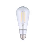 Bec inteligent Shelly Vintage ST64, Dimmer, Wi-Fi, Control aplicatie, E27, 7W, 750 LM