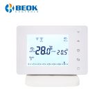 Termostat Wi-Fi pentru centrala termica pe gaz si incalzire in pardoseala cu agent termic BeOk BOT306RF-WIFI, Programabil, Memorare setari, Anti-inghet, Control de pe telefonul mobil