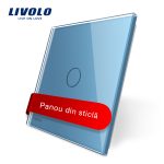 Panou intrerupator simplu cu touch Livolo din sticla