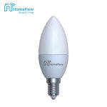 Bec inteligent LED Wireless Homeflow B-5004, E14, 5W (40W), 400lm, dimabil, RGB, Control de pe telefonul mobil