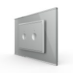 Intrerupator dublu cu touch Livolo cu rama din sticla, standard Italian – Serie noua