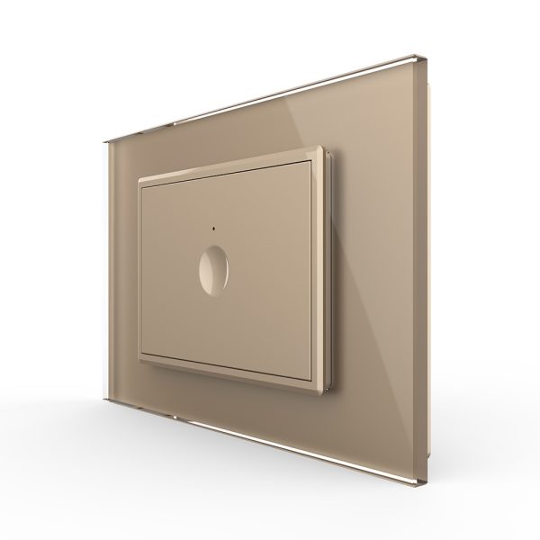 Intrerupator simplu cu touch Livolo cu rama din sticla, standard Italian – Serie noua