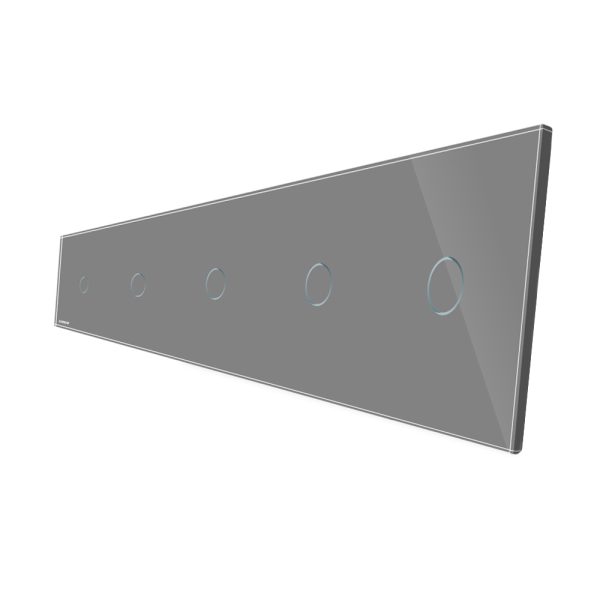 Panou 5 intrerupatoare simple cu touch Livolo din sticla