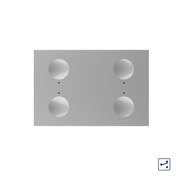 Modul intrerupator cvadruplu cap scara / cap cruce cu touch Livolo standard Italian, Serie noua