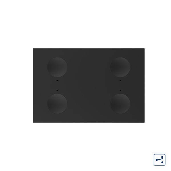 Modul intrerupator cvadruplu cap scara / cap cruce cu touch Livolo standard Italian, Serie noua