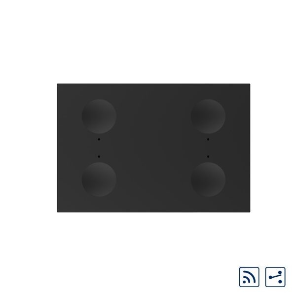 Modul intrerupator cvadruplu cap scara / cap cruce wireless cu touch Livolo standard Italian, Serie noua