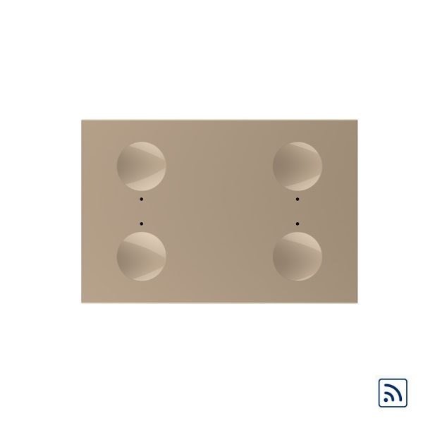 Modul intrerupator cvadruplu wireless cu touch Livolo standard Italian, Serie noua