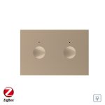 Modul intrerupator cu variator dublu cu touch Livolo standard Italian, protocol ZigBee, Serie noua