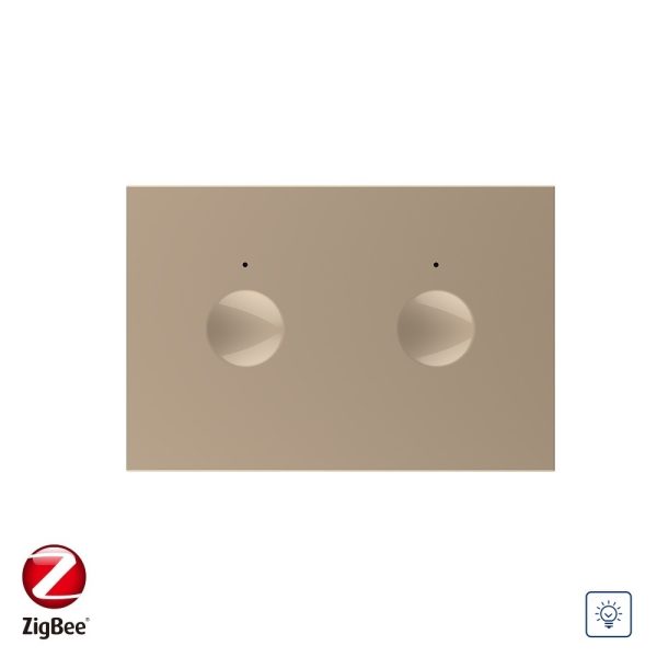 Modul intrerupator cu variator dublu cu touch Livolo standard Italian, protocol ZigBee, Serie noua