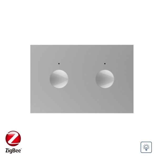 Modul intrerupator cu variator dublu cu touch Livolo standard Italian, protocol ZigBee, Serie noua