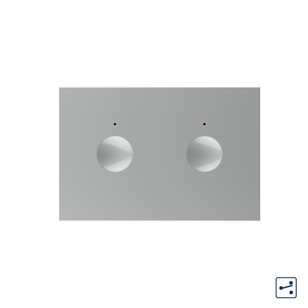 Modul intrerupator dublu cap scara / cap cruce cu touch Livolo standard Italian, Serie noua