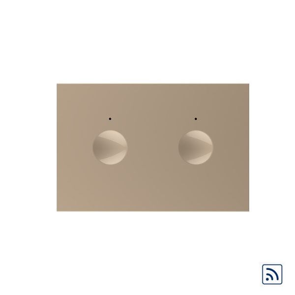 Modul intrerupator dublu wireless cu touch Livolo standard Italian, Serie noua