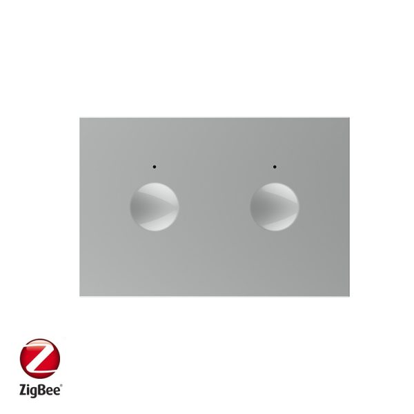 Modul intrerupator dublu cu touch Livolo, protocol ZigBee, standard Italian – Serie noua