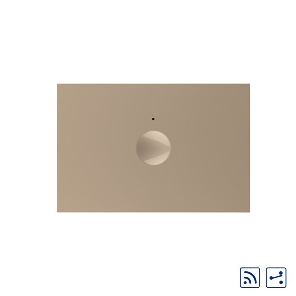 Modul intrerupator simplu cap scara / cap cruce wireless cu touch Livolo standard Italian, Serie noua
