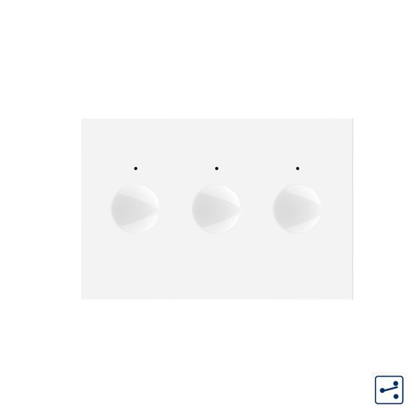 Modul intrerupator triplu cap scara / cap cruce cu touch Livolo standard Italian, Serie noua