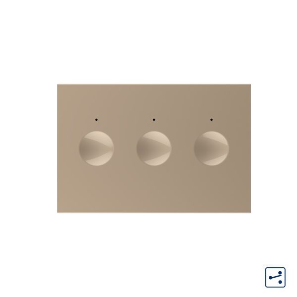 Modul intrerupator triplu cap scara / cap cruce cu touch Livolo standard Italian, Serie noua