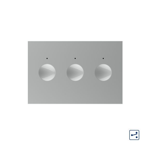 Modul intrerupator triplu cap scara / cap cruce cu touch Livolo standard Italian, Serie noua