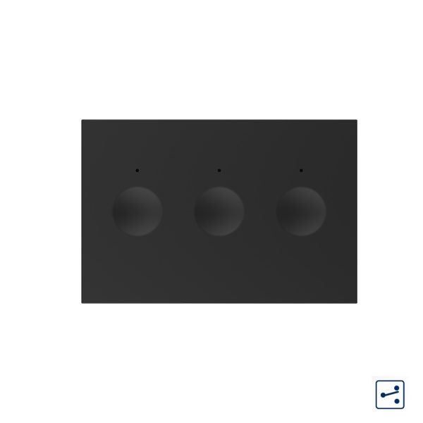 Modul intrerupator triplu cap scara / cap cruce cu touch Livolo standard Italian, Serie noua