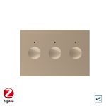 Modul intrerupator triplu cap scara / cap cruce cu touch Livolo, protocol ZigBee, standard Italian, Serie noua