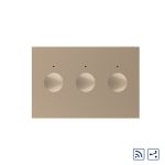 Modul intrerupator triplu cap scara / cap cruce wireless cu touch Livolo standard Italian, Serie noua
