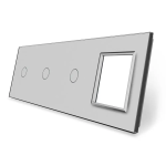 Panou 3 intrerupatoare simple si 1 priza LIVOLO din sticla