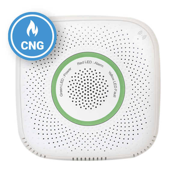 Senzor detector de gaz natural comprimat Shelly Gas CNG, Wireless, Alarma 70 dB, Notificari aplicatie
