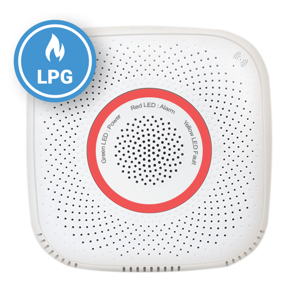 Senzor detector de gaz petrolier lichefiat Shelly Gas LPG, Wireless, Alarma 70 dB, Notificari aplicatie