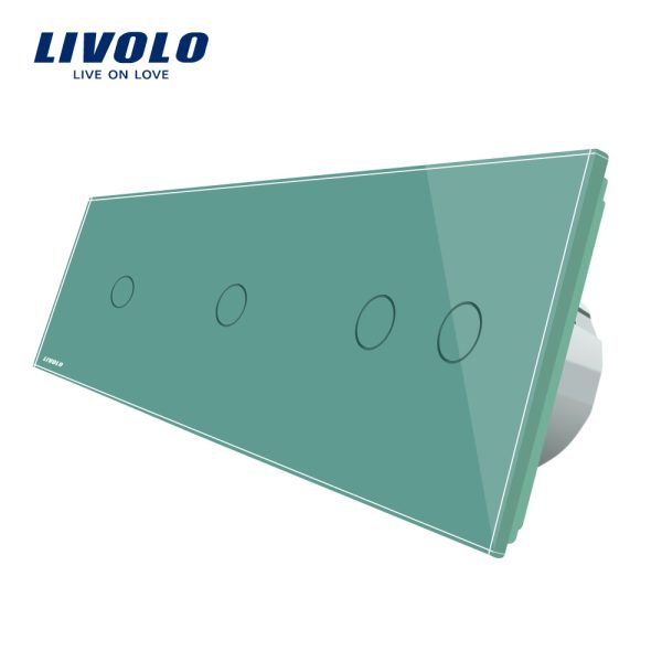 Intrerupator cu touch simplu+simplu+dublu LIVOLO din sticla