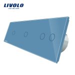 Intrerupator cu touch simplu+simplu+dublu LIVOLO din sticla