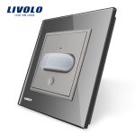 Intrerupator senzor de miscare PIR Livolo cu rama din sticla