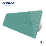 Intrerupator dublu+dublu+dublu cu touch Wireless Livolo din sticla