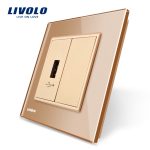 Priza USB Livolo cu rama din sticla