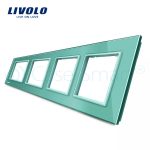 Rama priza cvadrupla Livolo din sticla