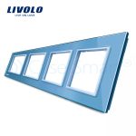 Rama priza cvadrupla Livolo din sticla