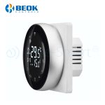 Termostat Wireless pentru incalzirea electrica in pardoseala Beok TGR87WiFi-EP, Functie Anti-inghet, Setare interval de functionare, Control de pe telefonul mobil